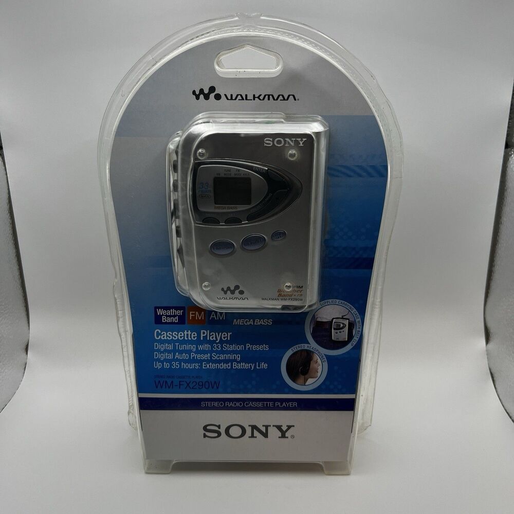 SEALED NIB Sony Walkman WM-FX290W Weather Band Cassette Player FM AM